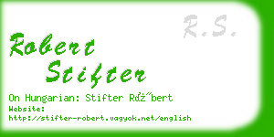 robert stifter business card